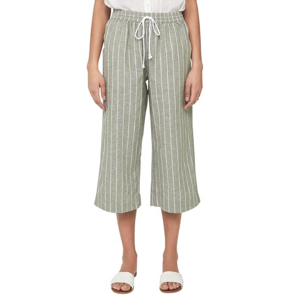 BeachLunchLounge NWT Margot Drawstring Pants in Olive - Picture 1 of 10
